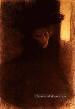  Klimt Galerie - Dame mit Cape 1897 symbolisme Gustav Klimt